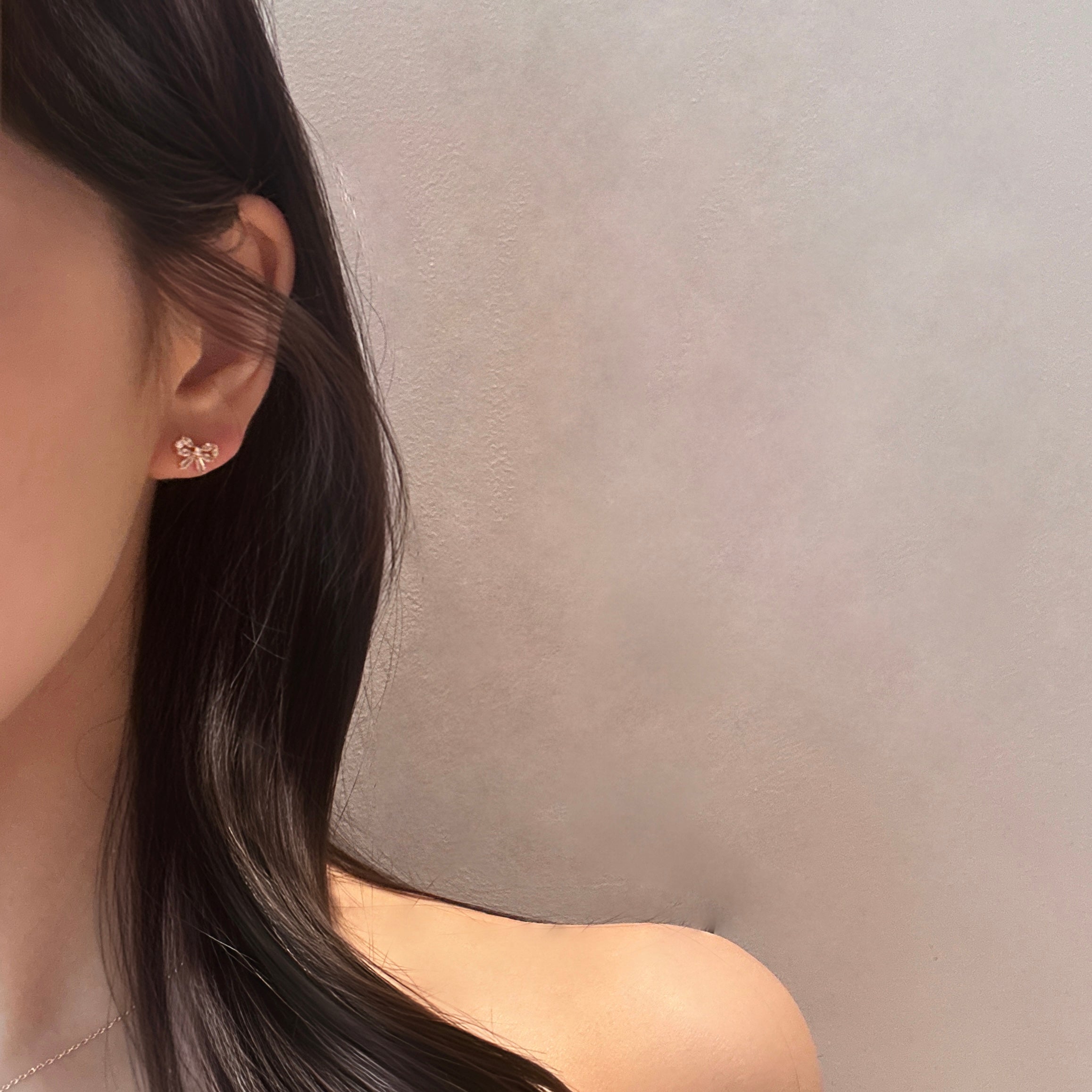 ピュア・リボンピアス(ゴールド)