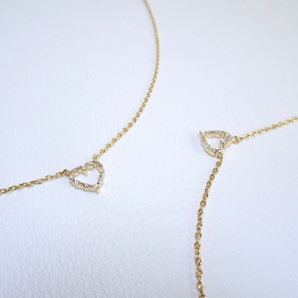 open heart necklace