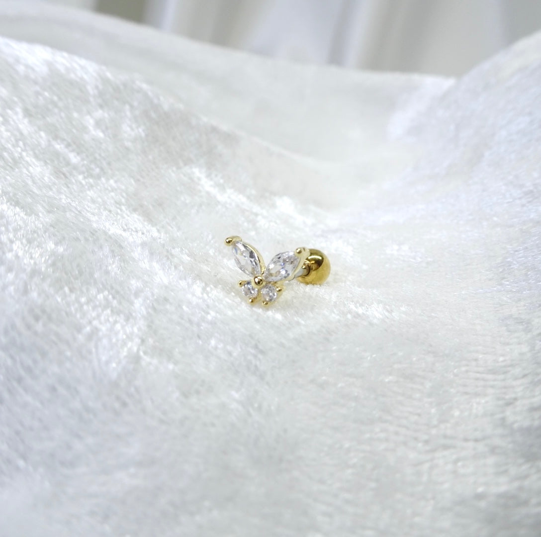 バタフライ・軟骨ピアス<br>3色セット