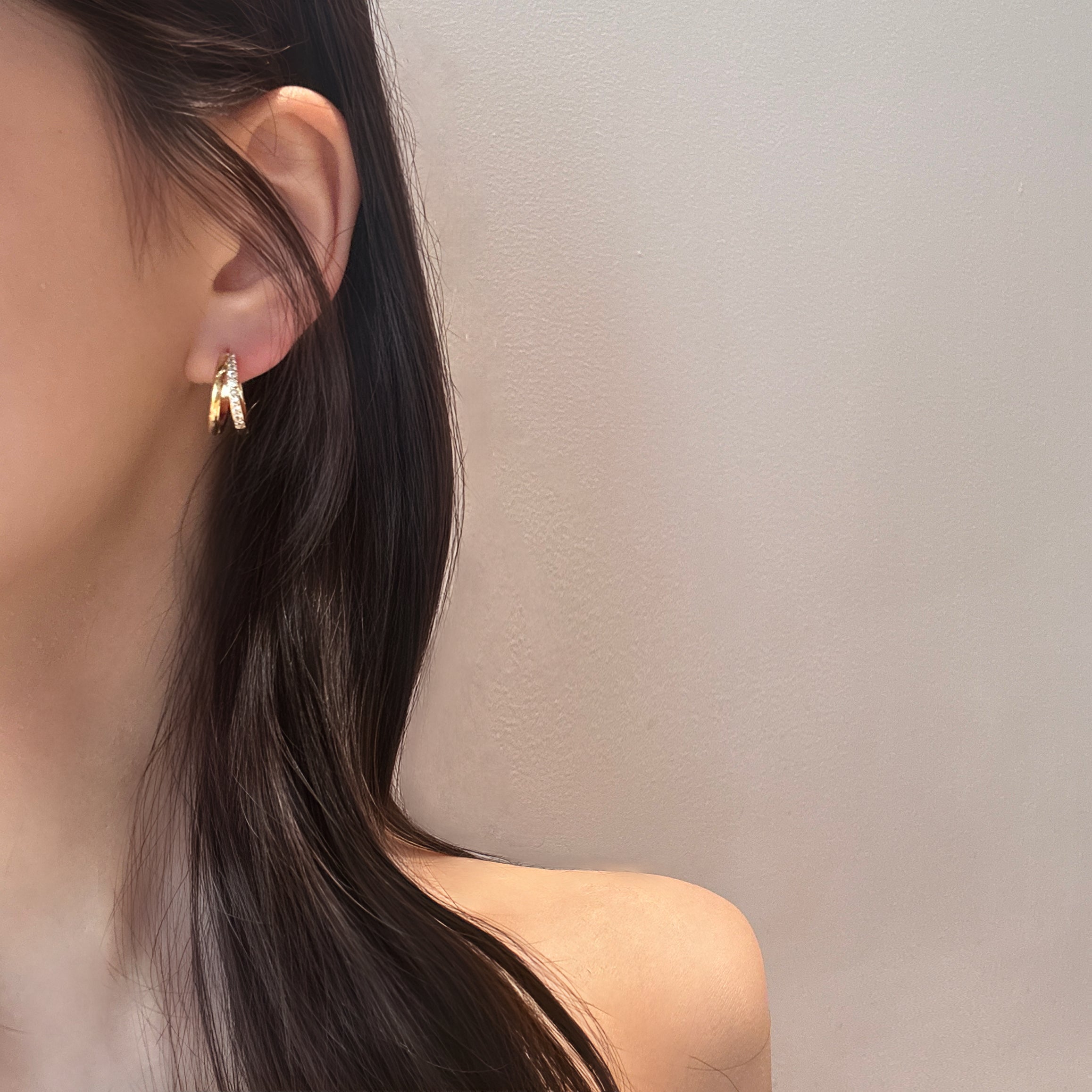 ピュアラインピアス（ゴールド）