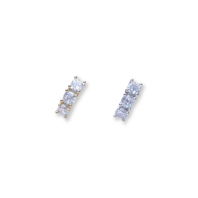 ワンレーンストーン<br>・軟骨ピアス2色セット